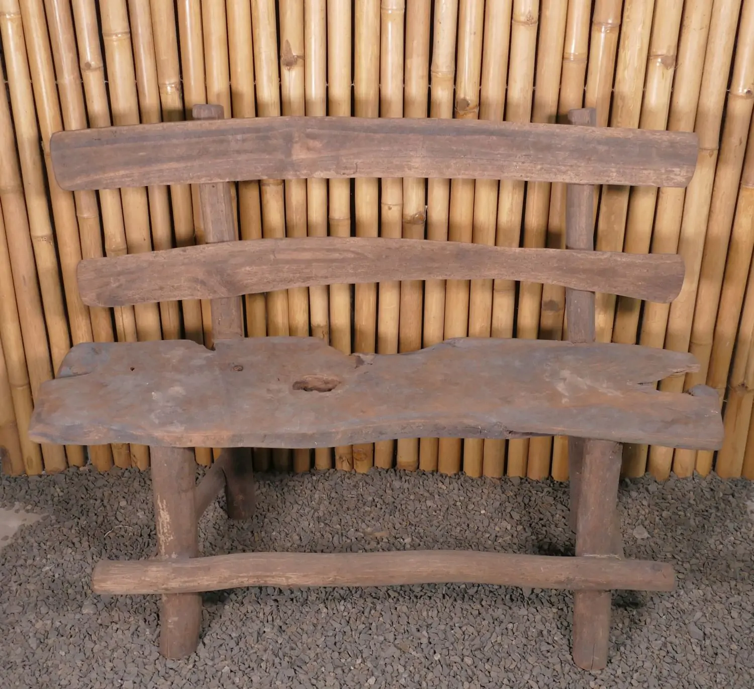  Product image 4 of the product “Bench with footrest made of teak wood about 90cm length ”